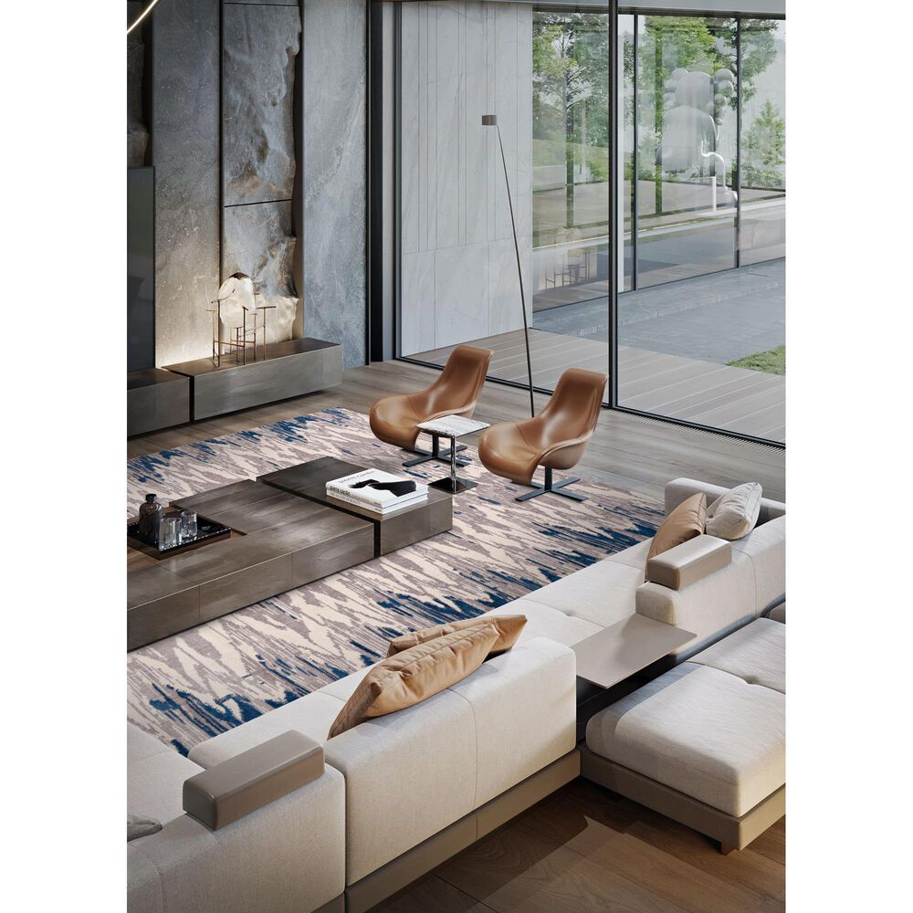 Radici USA Dora 9&#39; x 12&#39; Slate, Gray and Silver Area Rug, , large