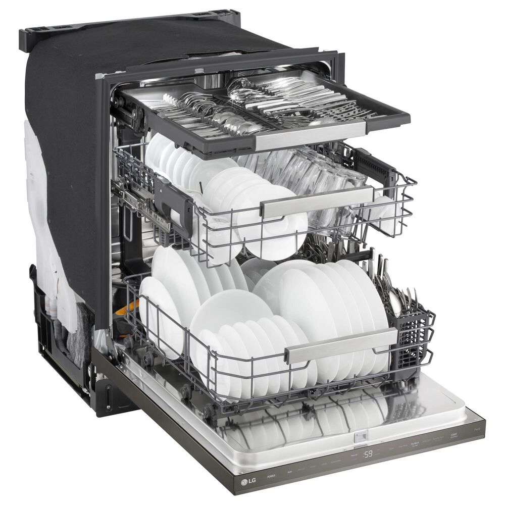 LG 24&quot; Built-In Pocket Handle Dishwasher with 3rd Rack in Black Stainless Steel, , large