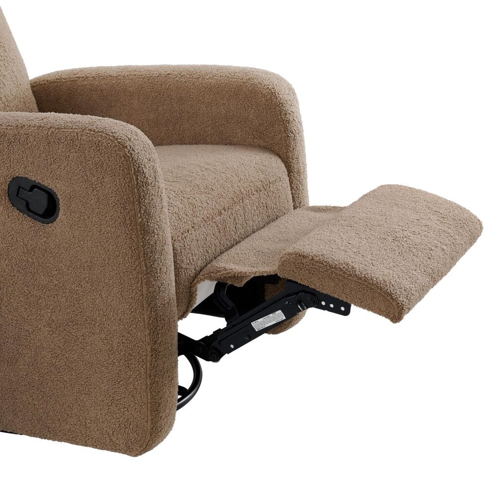 Oxford Baby Snuggly Glider Recliner in Boucle Teddy Brown, , large