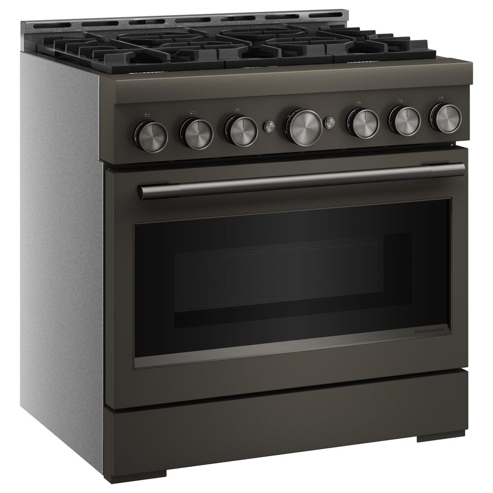 KitchenAid 5.1 Cu. Ft. Commercial-Style Gas Range in Black Ore, , large