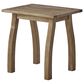 Hearth and Haven Selma Outdoor End Table with Slatted Top and Curved Legs in Natural Stained, , large