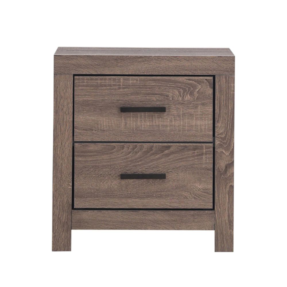 Pacific Landing Brantford 2 Drawer Nightstand in Barrel Oak, , large