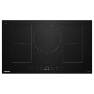KitchenAid 36" Induction Cooktop with 5 Cooking Zones in Black, , large