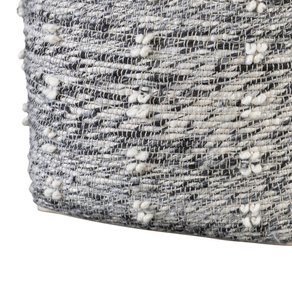 Uttermost Narol Pouf in Charcoal and White, , large