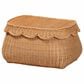 Baxton Studio Ayleen Small Basket with Scalloped Lid in Light Honey, , large