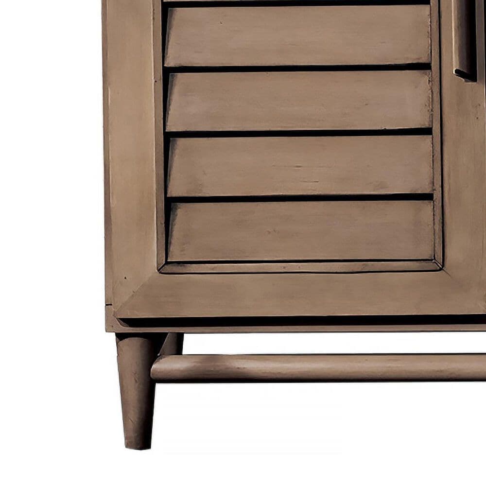 James Martin Vanities Portland 36&quot; Single Bathroom Vanity in Whitewashed Walnut with 3 cm White Zeus Quartz Top and Rectangular Sink, , large