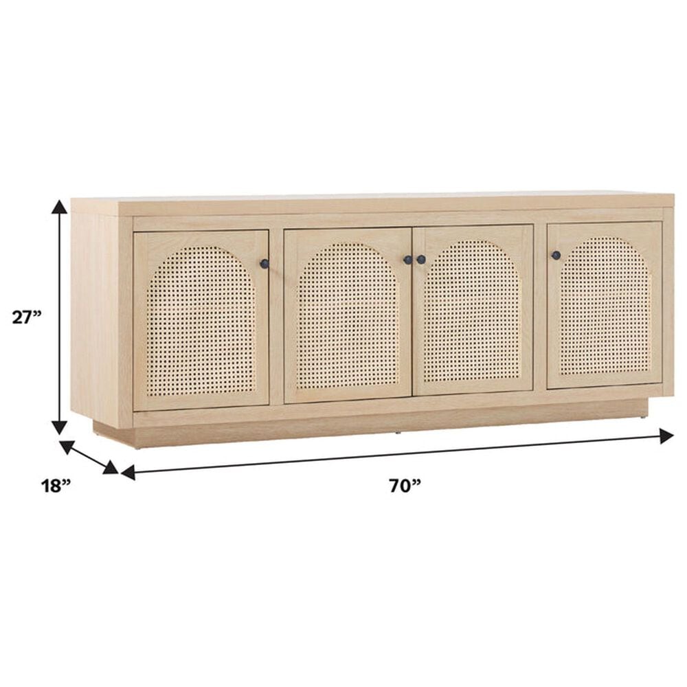 Walker Edison Sasha 70&quot; TV Stand in Coastal Oak, , large