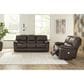 Ashley Leesworth Power Reclining Sofa in Dark Brown, , large
