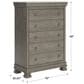 Millenium Lexorne 5-Drawer Chest in Light Gray, , large