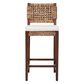 Baxton Studio Alise Bar Stool in Earthy Brown and Natural Brown, , large