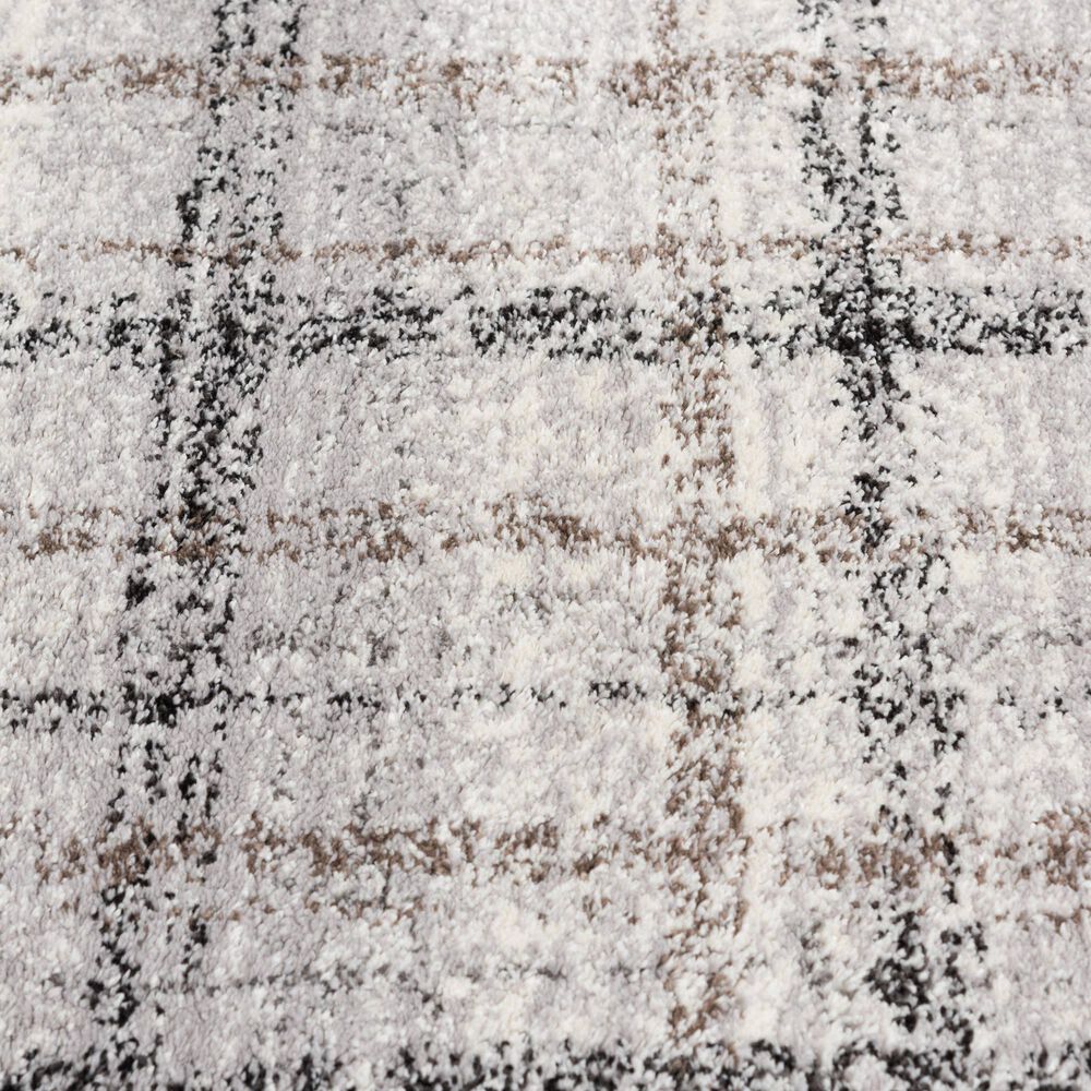 Central Oriental Structures Torrent Makari 5&#39; x 7&#39;6&quot; Soot and Java Area Rug, , large