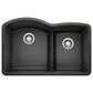 Blanco Diamond 32" 1-3/4 Double Bowl Kitchen Sink with Low Divide in Anthracite, , large