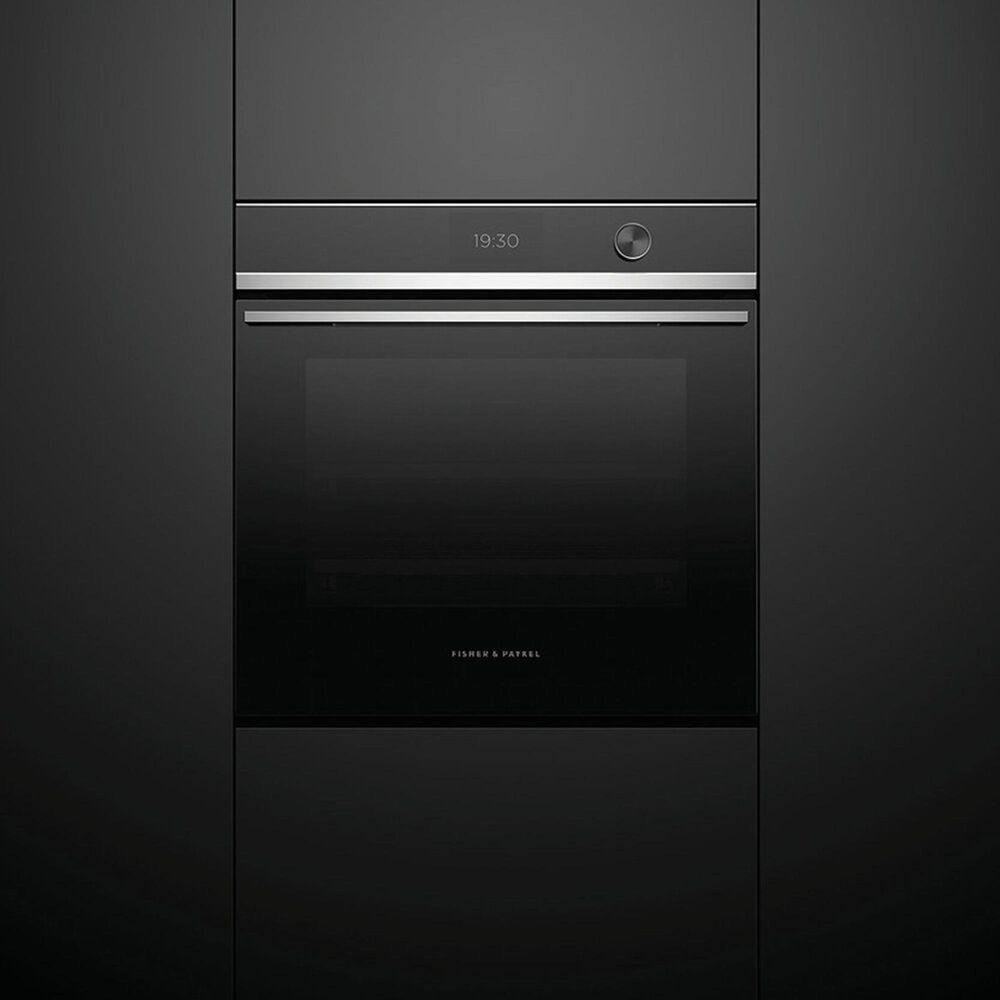 Fisher &amp; Paykel 24 Single Electric Wall Oven with 23-Function and Convection in Black and Stainless Steel, , large