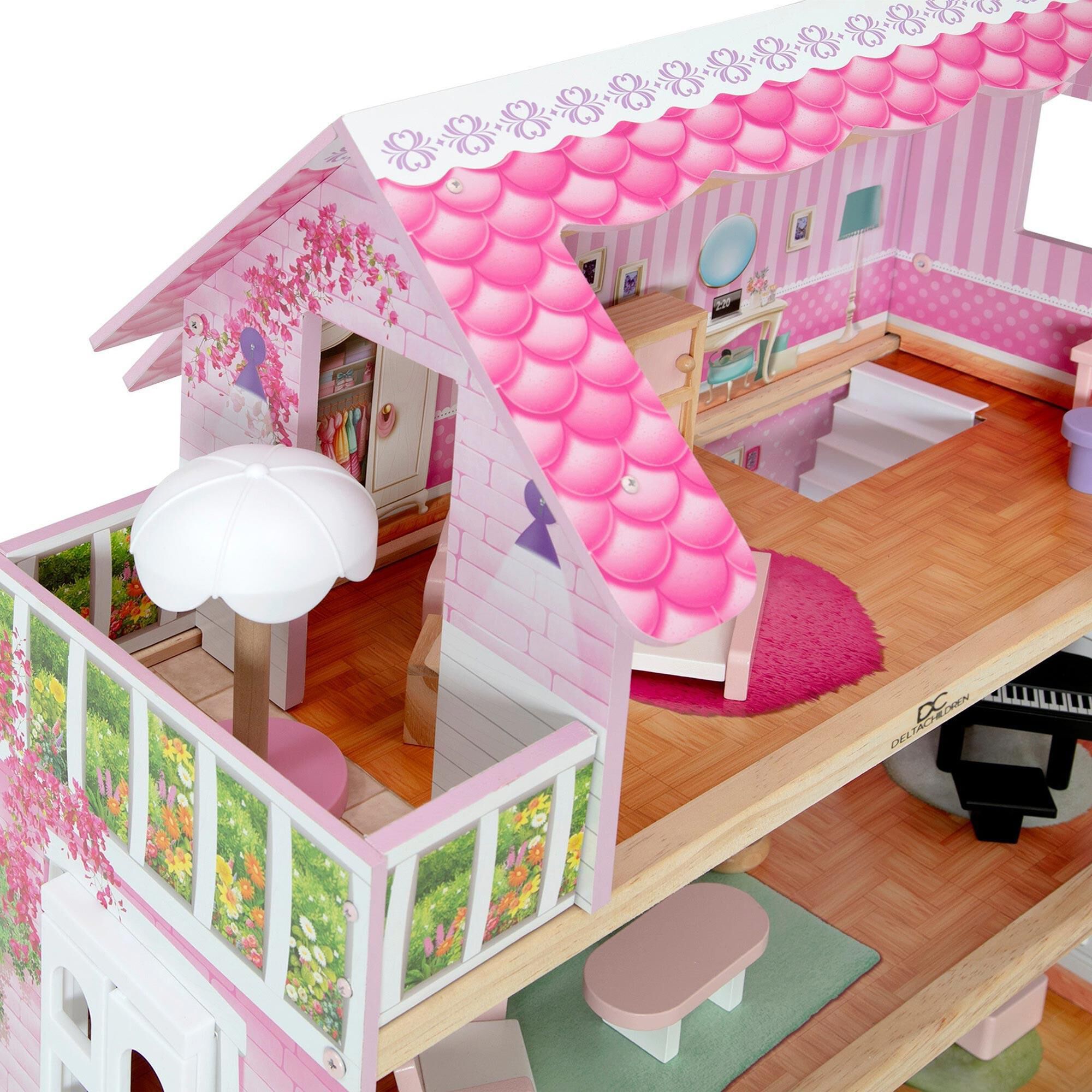Delta Children Little Gem Dollhouse with 3-Story and 4 Rooms