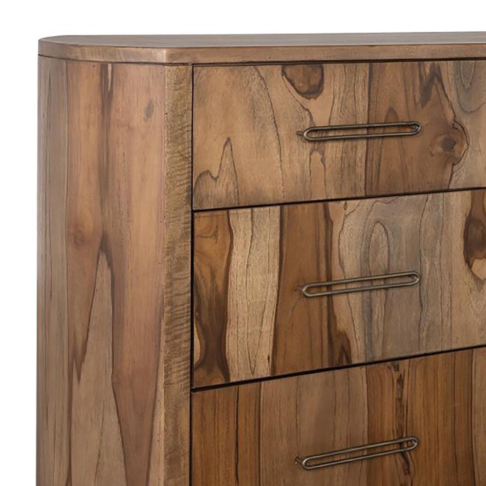 Fallridge Balam 6-Drawer Dresser and Mirror Set in Natural Teak, , large