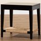 Baxton Studio Freya End Table in Black and Natural Brown, , large