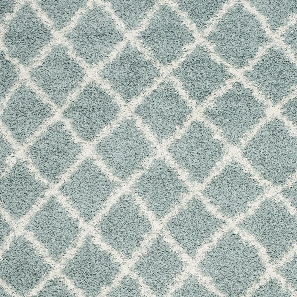 Safavieh Dallas Shag SGD258C-6R 6&#39; Round Seafoam/Ivory Area Rug, , large