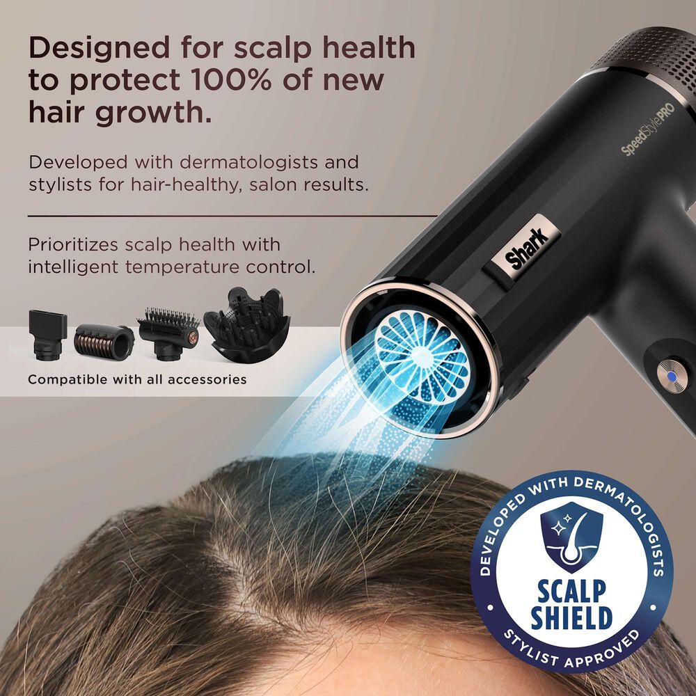 Shark SpeedStyle Pro Hair Dryer for Curly and Coily in Black, , large