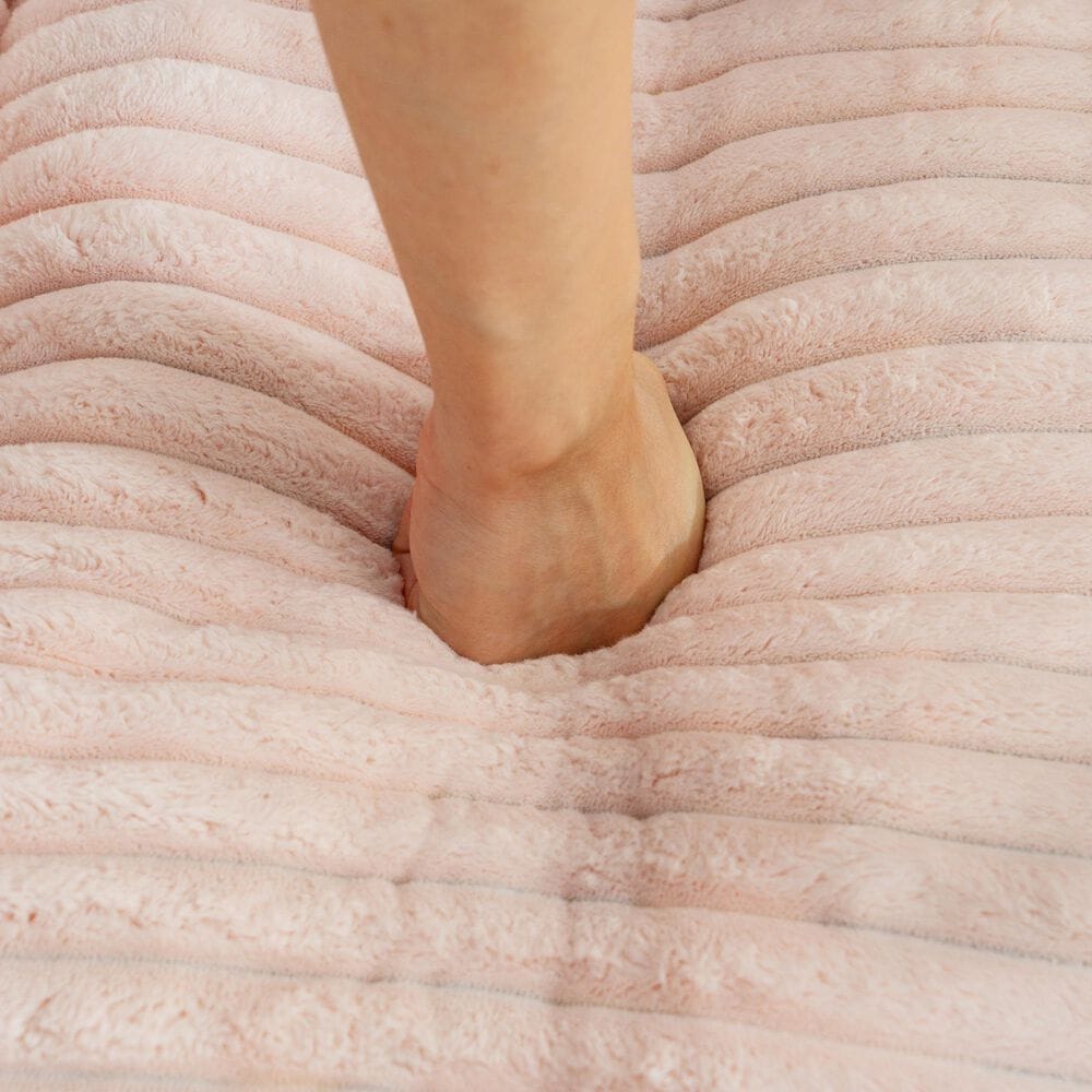 Hearth and Haven Oversized Corduroy Bean Bag Chair with Armrests in Pink, , large