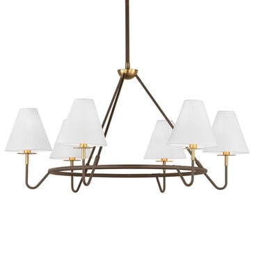 Mitzi Lighting Polly 6-Light Chandelier in Aged Brass and Bronze, , large