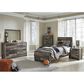 Ashley Derekson Twin Panel Bed in Walnut and Gray, , large
