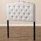 Baxton Studio Lucy Twin Upholstered Panel Headboard in Greyish Beige, , large