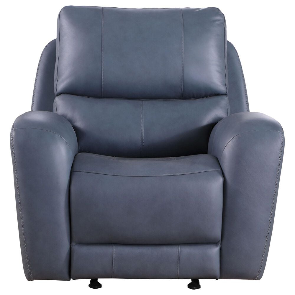Italiano Furniture Cambria Power Glider Recliner with Power Headrest in Blue, , large