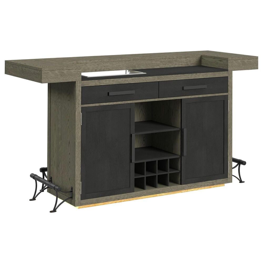 Mayberry Hill Jemma Bar Table with Light in Grey and Dark Espresso, , large