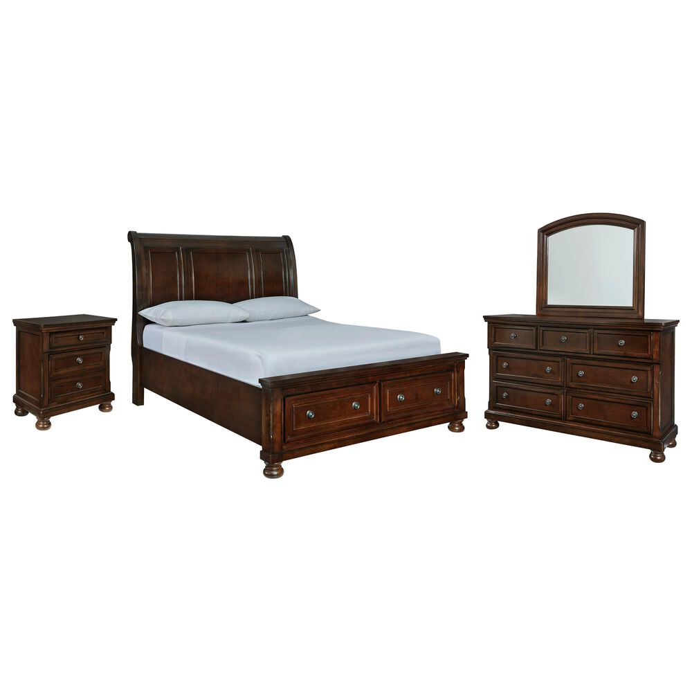 Millenium Porter 4-Piece Queen Storage Bedroom Set in Rustic Brown, , large