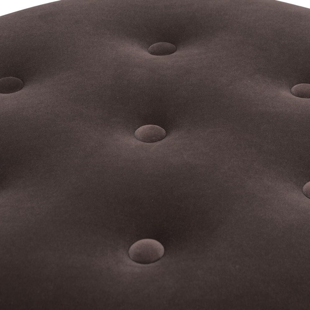 Jennifer Taylor Home Yolanda Standard Ottoman in Deep Brown and Gold, , large