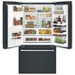 Cafe 27.8 Cu. Ft. French Door Refrigerator Energy Star with Hot Water Dispenser in Matte Black and Brushed Stainless, , large