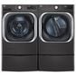 LG 9 Cu. Ft. Smart Wi-Fi Enabled Front Load Gas Dryer with TurboSteam in Black Steel, , large