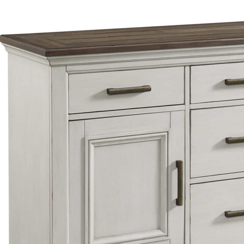 Hawthorne Furniture Drake Sideboard in Rustic White and French Oak, , large