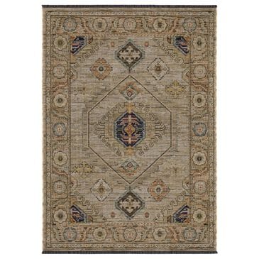 Oriental Weavers Legacy Beige, Tan and Orange 3"3" x 5" Area Rug, , large