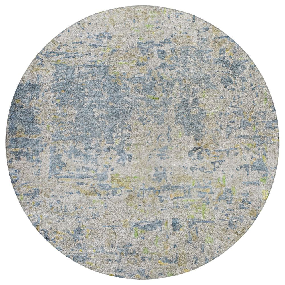 Dalyn Rug Company Kochi KC6 Blue 8" Round Area Rug, , large