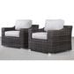 Hearth and Haven Outdoor Armchairs with Espresso Wicker in Gray (Set of 2), , large