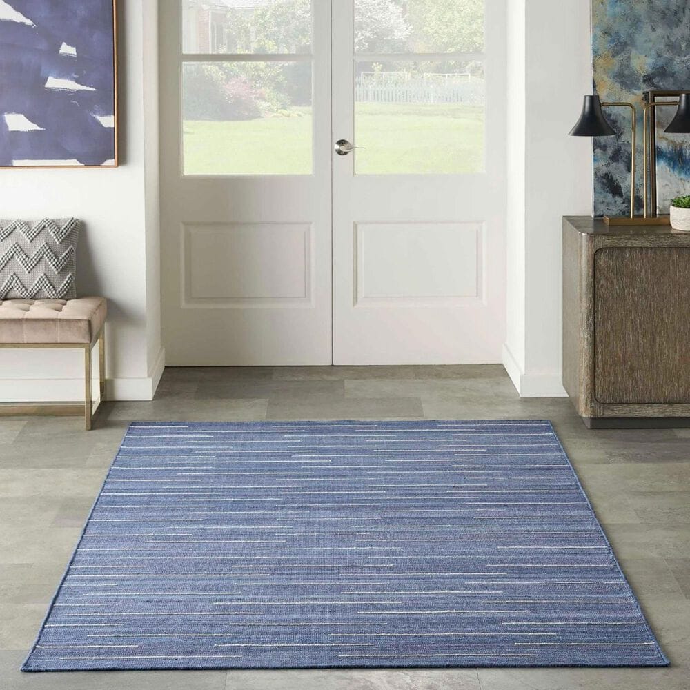 Nourison Interweave 8&#39; x 10&#39; Navy Area Rug, , large