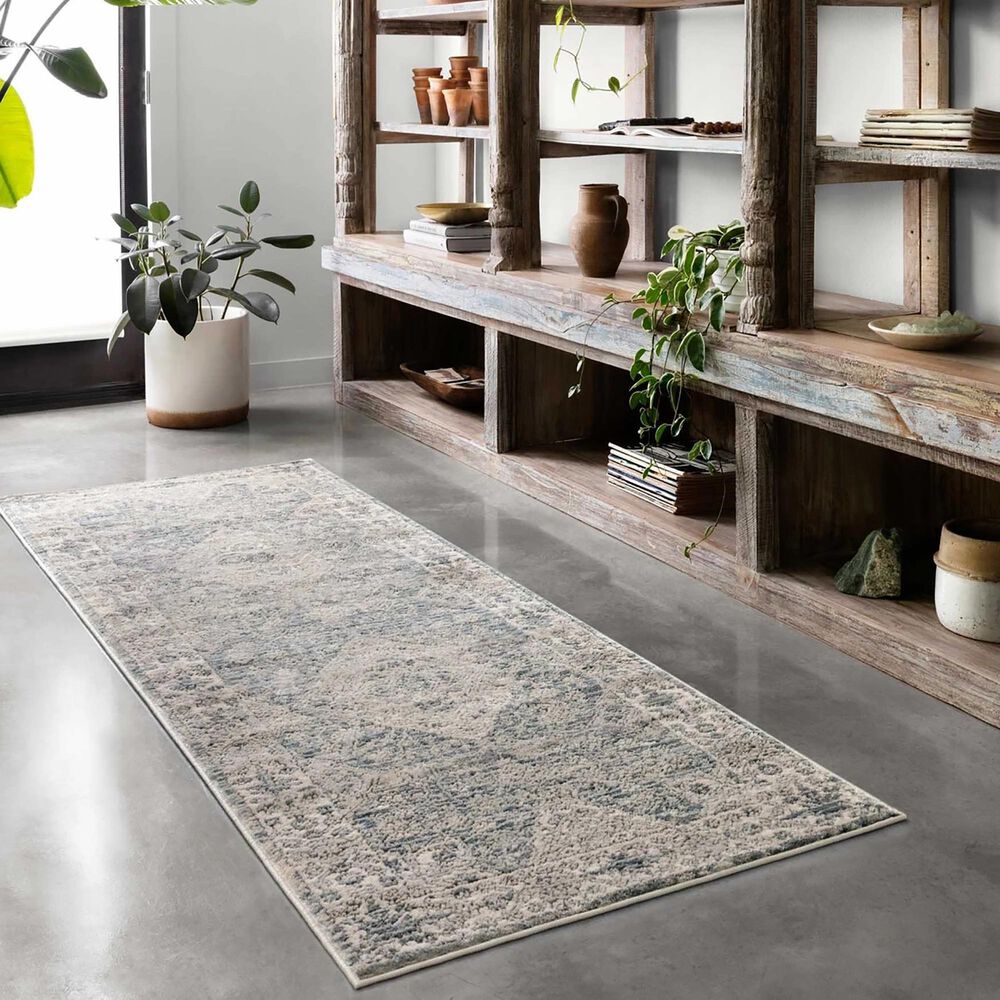 Loloi II Teagan TEA-04 2&#39;8&quot; x 10&#39;6&quot; Sky and Natural Runner, , large