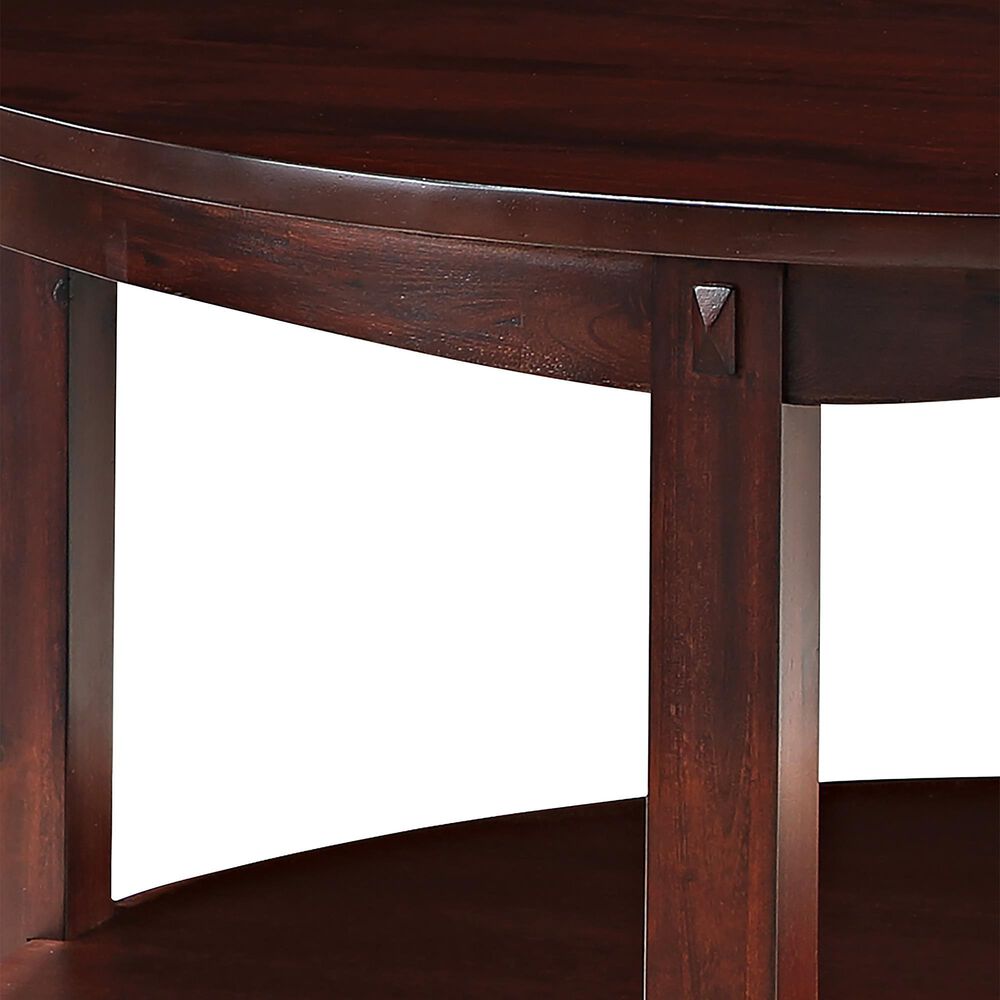 OSP Home Lane Round Coffee Table in Espresso, , large