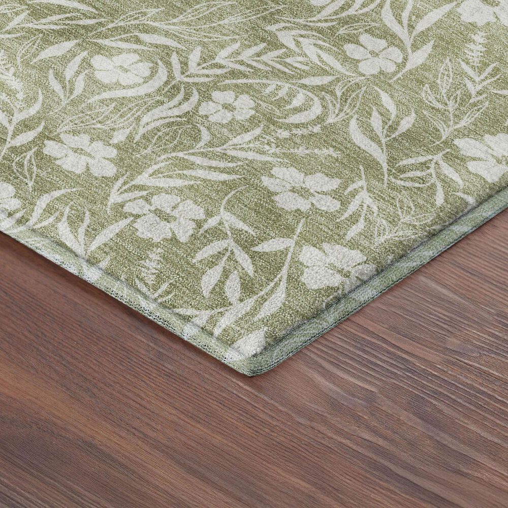 Dalyn Rug Company Soft Essentials Floral Aloe 2'6" x 3'10" Indoor/Outdoor Area Rug, , large