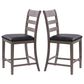 CorLiving New York Counter Height Chair in Washed Grey/Black (Set of 2), , large