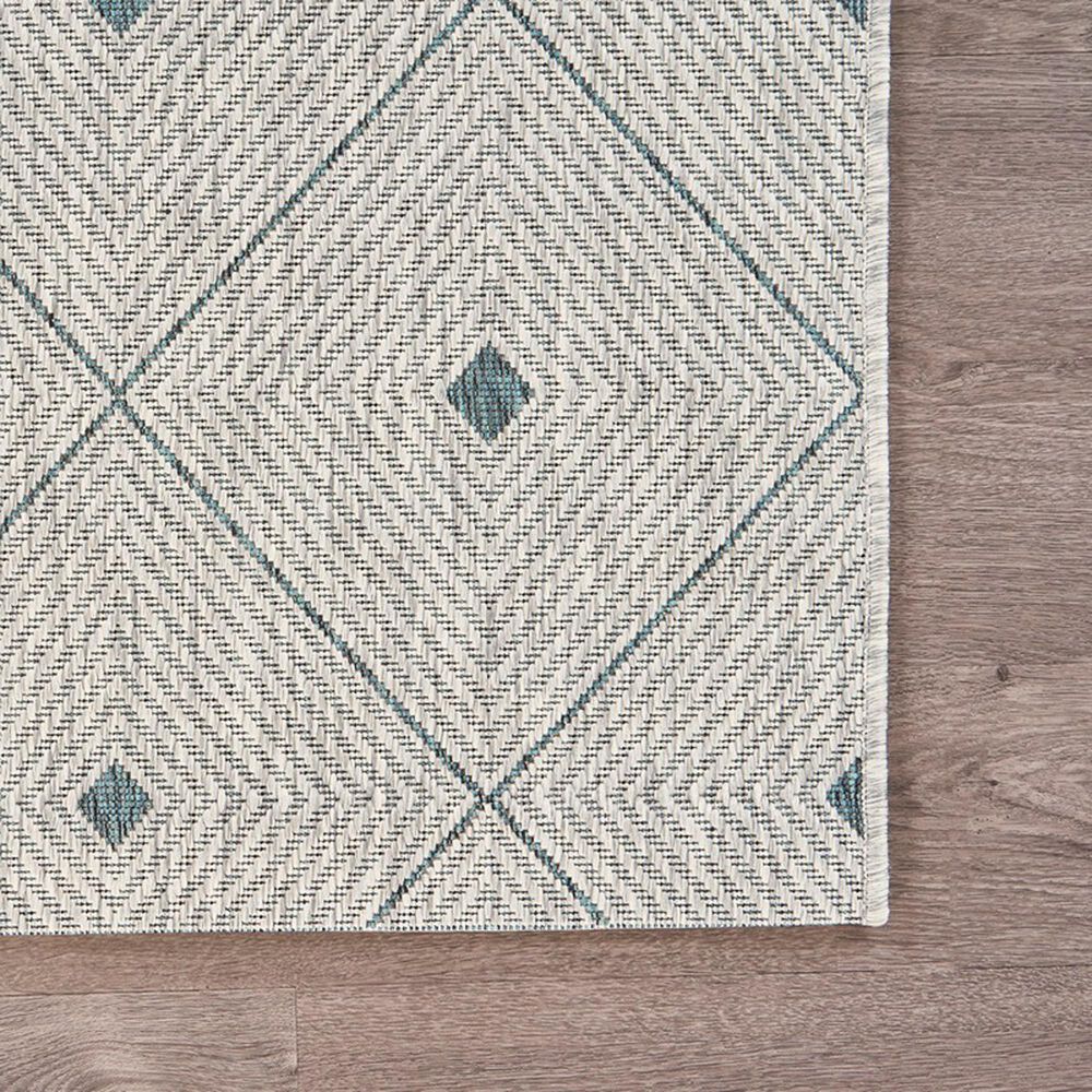 L&amp;R Resources Sun Shower 8&#39; x 10&#39; Blue and Gray Indoor/Outdoor Area Rug, , large