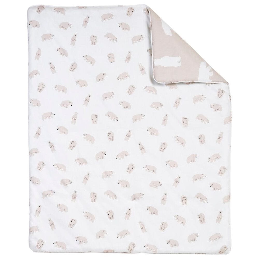 Oxford Baby Beary Cute 3-Piece Baby Crib Nursery Bedding Set in White and Beige, , large