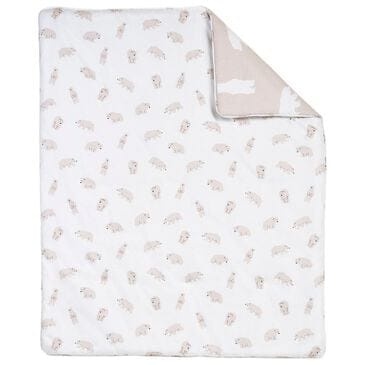 Oxford Baby Beary Cute 3-Piece Baby Crib Nursery Bedding Set in White and Beige, , large
