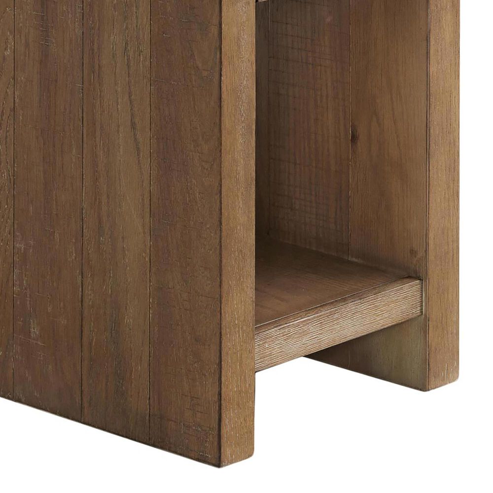 Hawthorne Furniture Landmark Chairside Table with Drawer in Weathered Oak, , large
