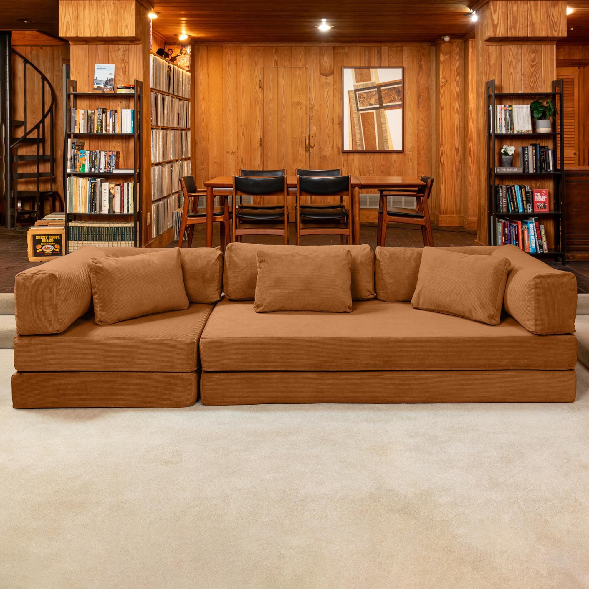 Jaxx Unsofa Stationary Sofa in Spice Orange