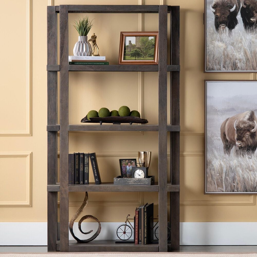 Crestview Collection Monticito 4-Shelf Etagere Bookcase in Brown, , large