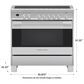 Fisher & Paykel 36" Induction Range with SmartZone in Stainless Steel, , large