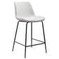 Zuo Modern Byron Counter Chair in White/Black, , large
