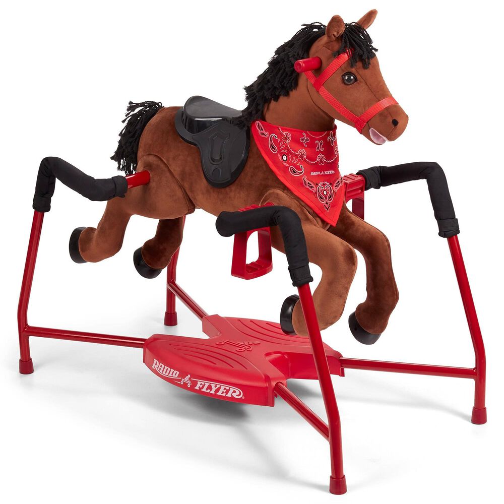 Radio Flyer Chestnut Plush Interactive Riding Horse in Multicolor, , large